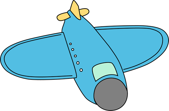 Big Blue Airplane - Airplane My Cute Graphics (550x362)