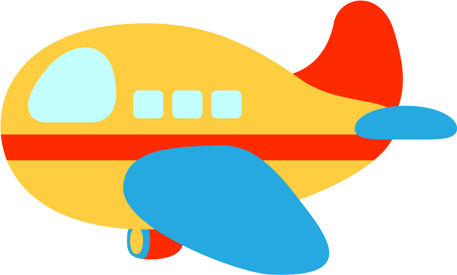 Meios De Transporte - Cute Airplane Clipart Png (1500x1500)