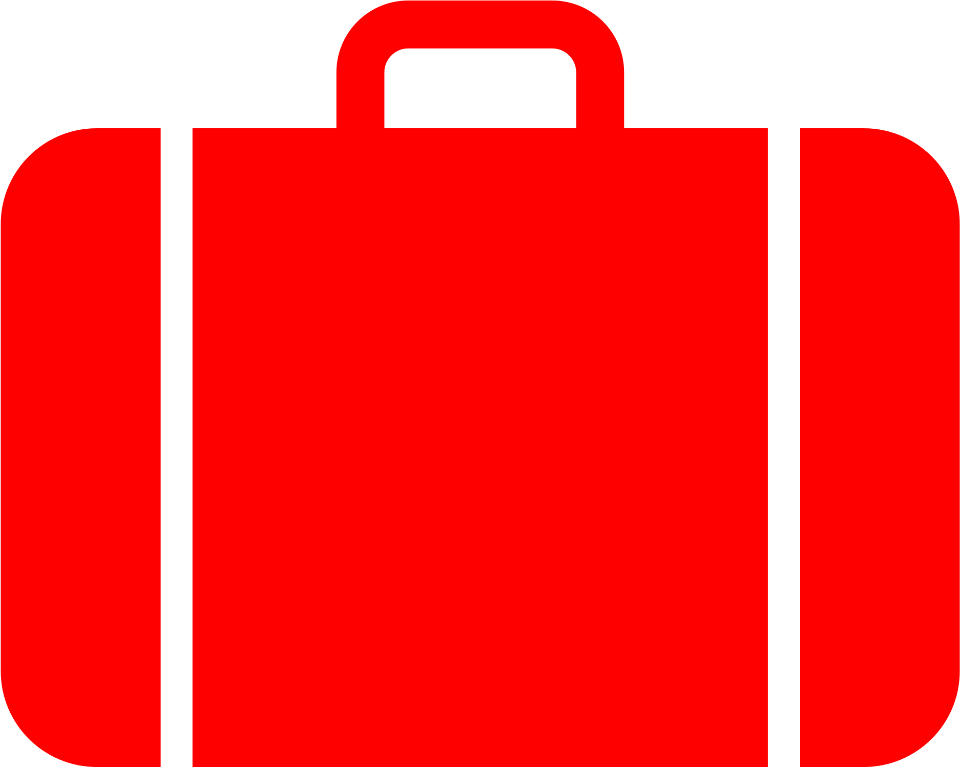 Suitcase Icon Red - Red Luggage Clipart (2000x2000)