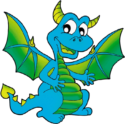 Funny Cartoon Dragon Clip Art - Dragon Clipart (500x500)