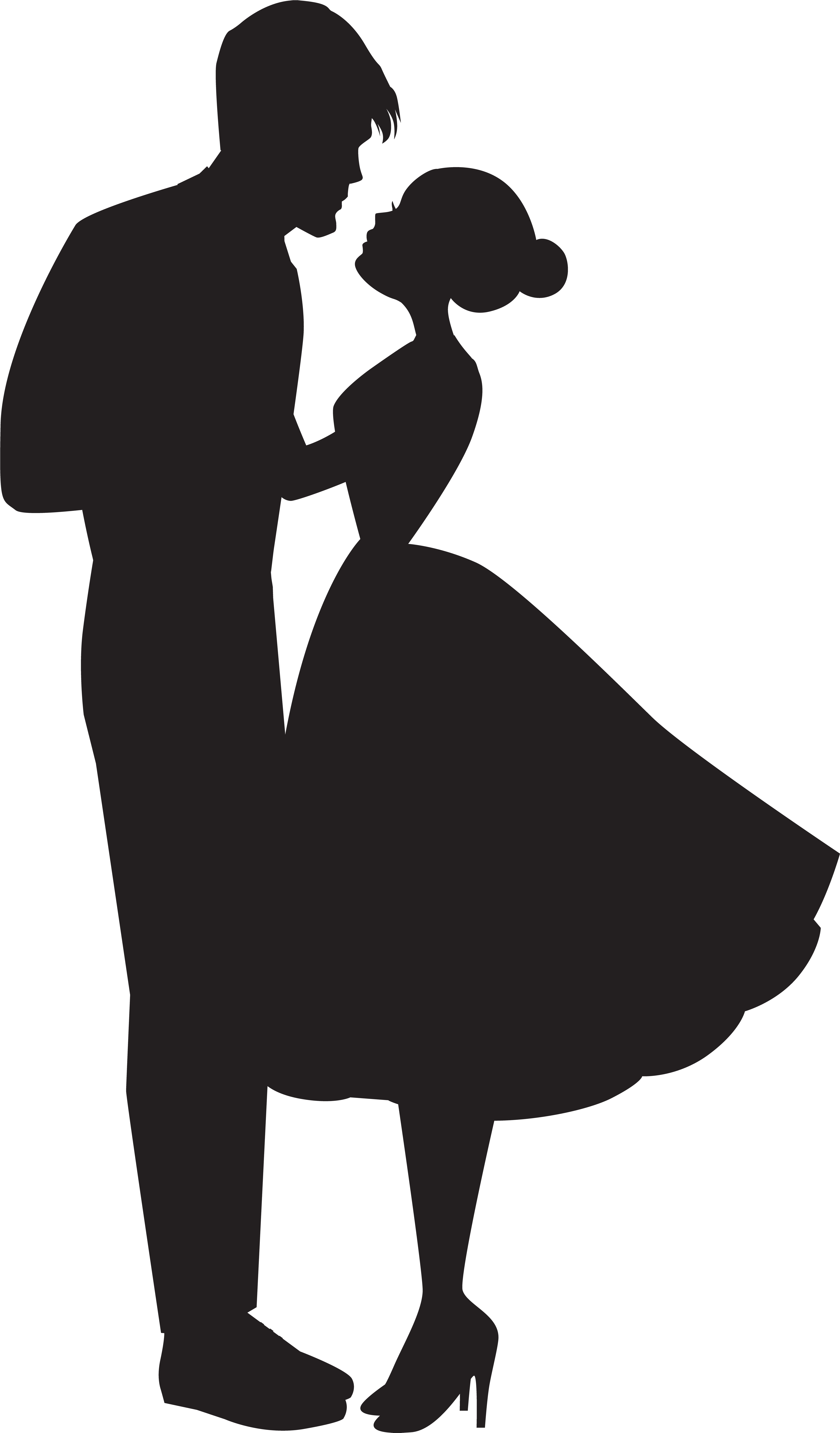 Silhouette Clipart Love - Couple Silhouette Png (4814x8000)