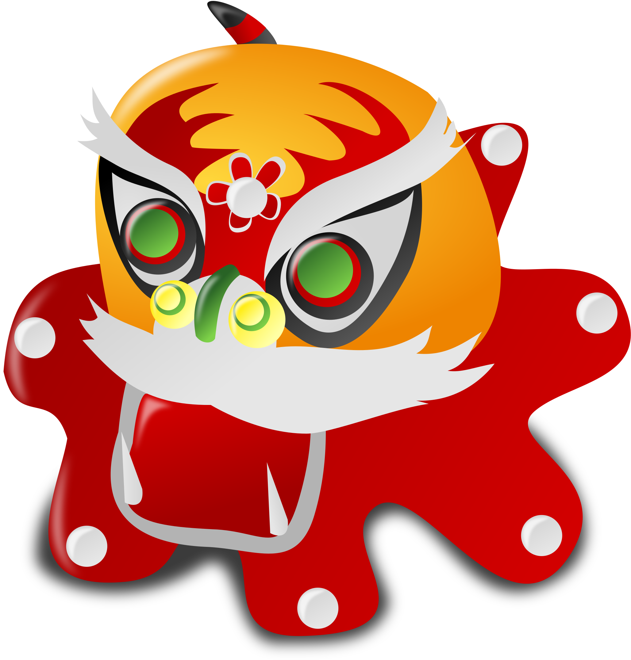 Yellow Free Chinese New Year Icon - Chinese New Year Clipart (2400x2400)