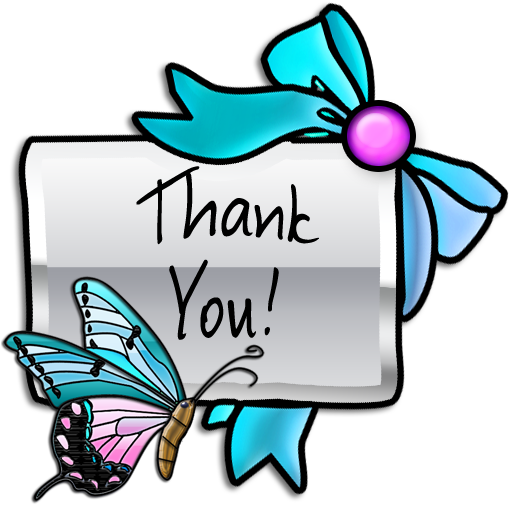 Google Clip Art Thank You Butterfly - Free Clipart Of Thank You (512x512)