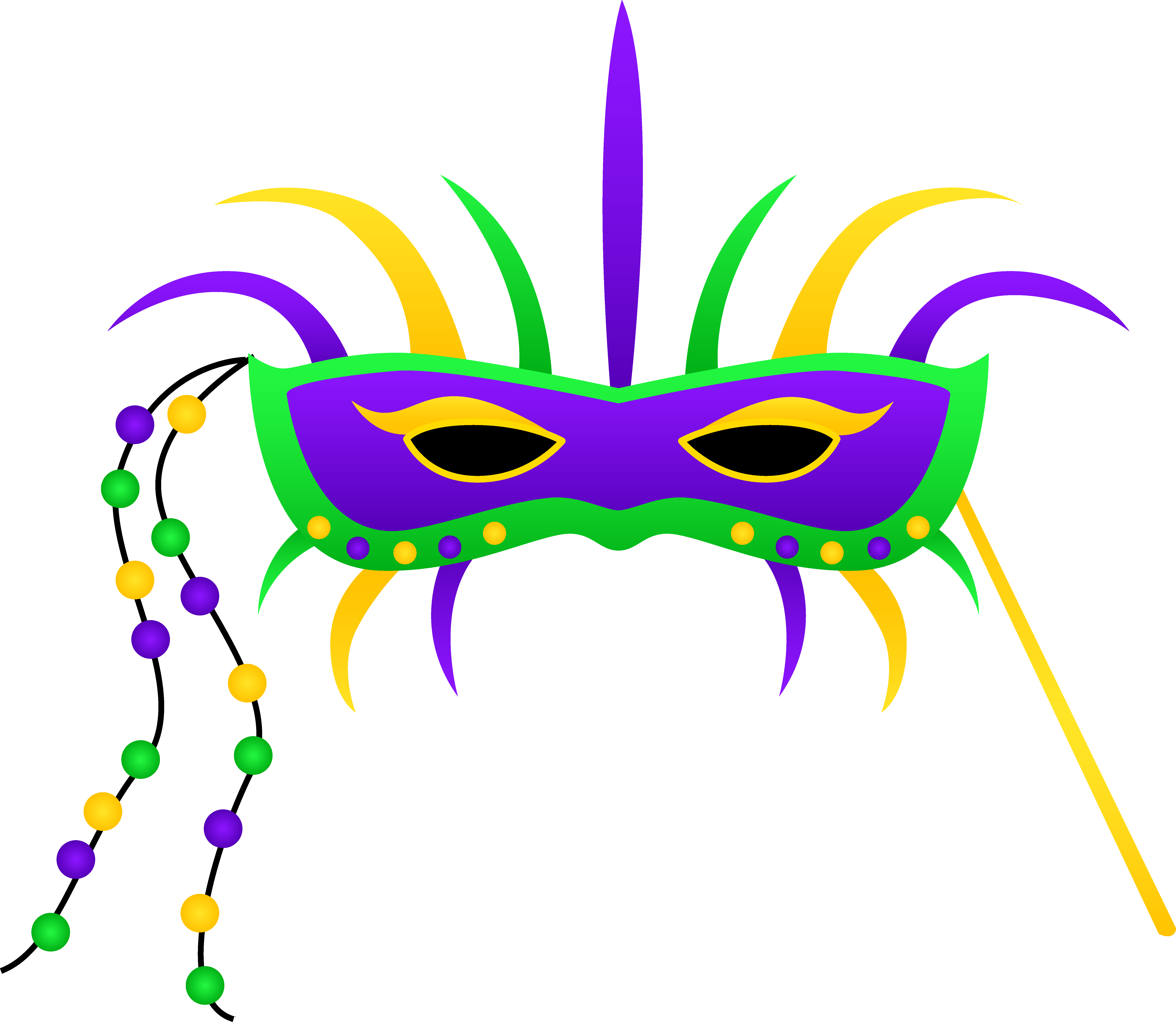 Related Clip Art - Mardi Gras Mask Clipart (6684x5806)