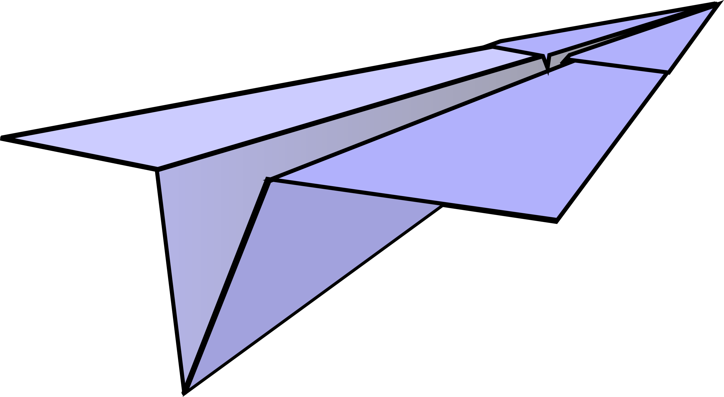 Paper Airplane Clipart Clip Art At Clker Com Vector - Free Clipart Paper Airplane (2400x1318)
