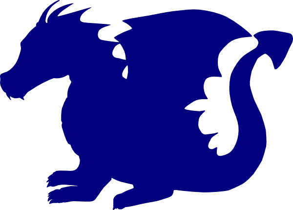 Blue Dragon Clip Art - Free Dragon Svg (600x430)