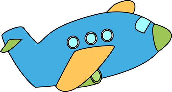 Airplane Cliparts Clipart Image - Blue Airplane Clipart (550x295)