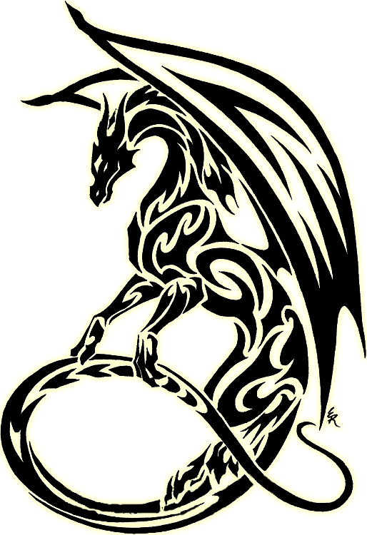 Tribal Dragon Clipart Best - Dragon Tattoos (514x750)