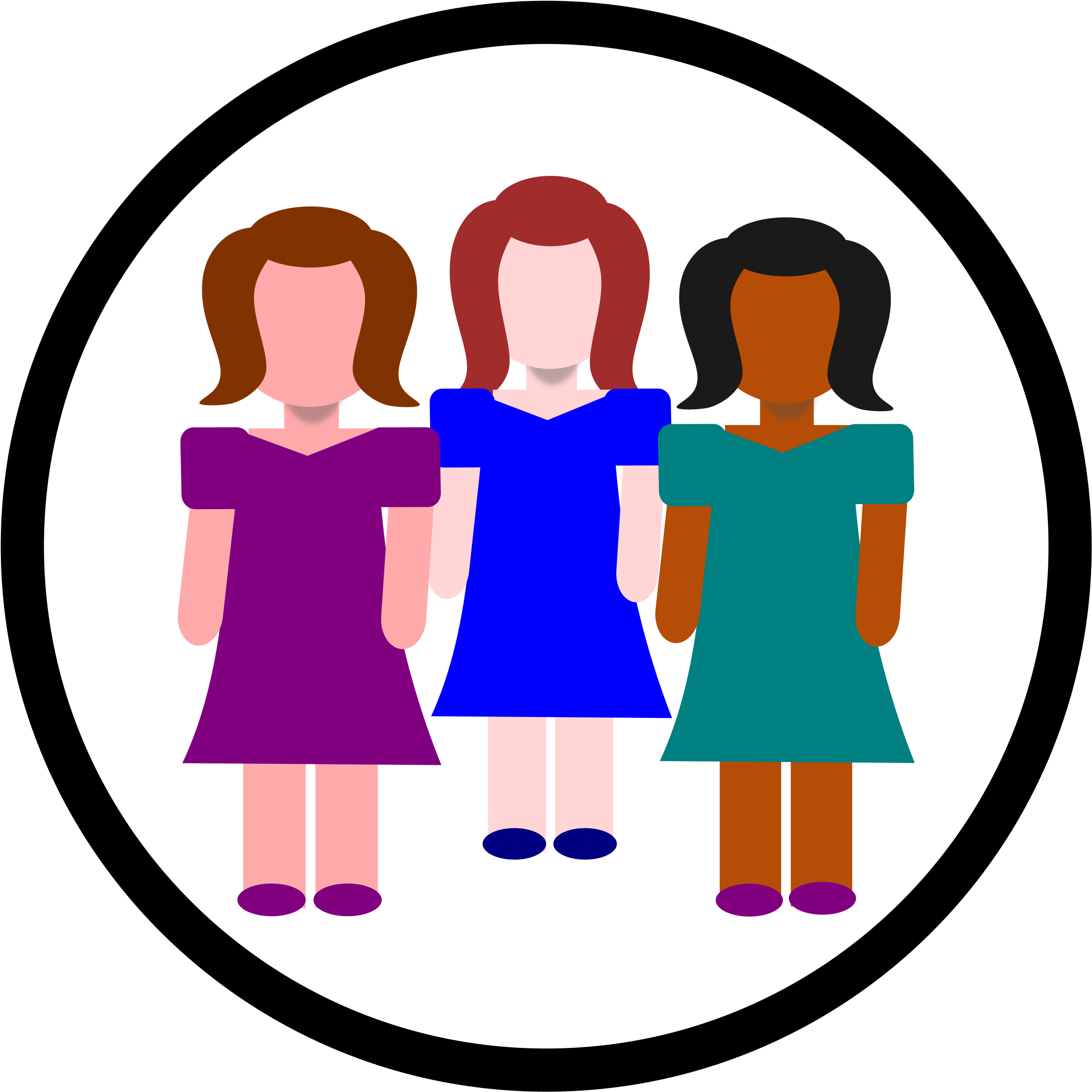 Big Image - Women In Circle Clipart (2400x2400)