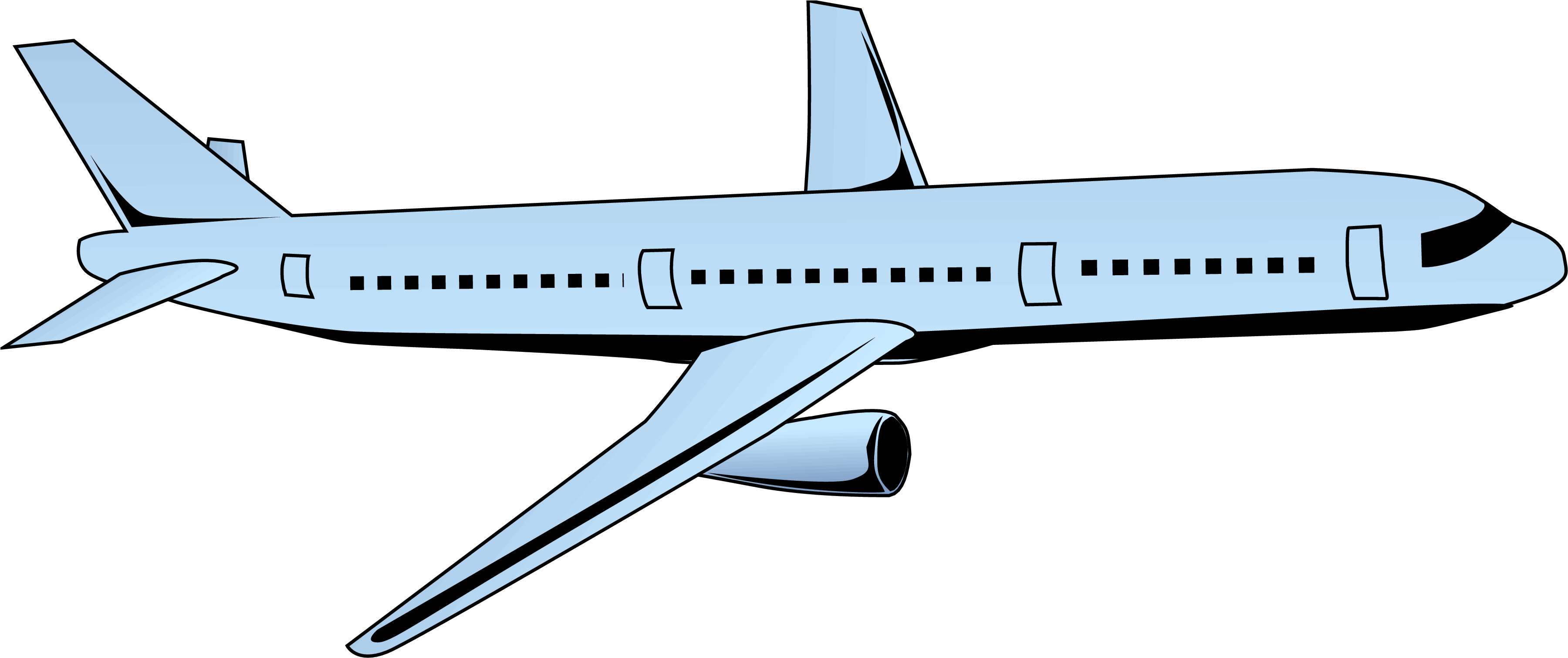 Cartoon Airplane Png - Airplane Clipart Transparent Background (3599x1517)