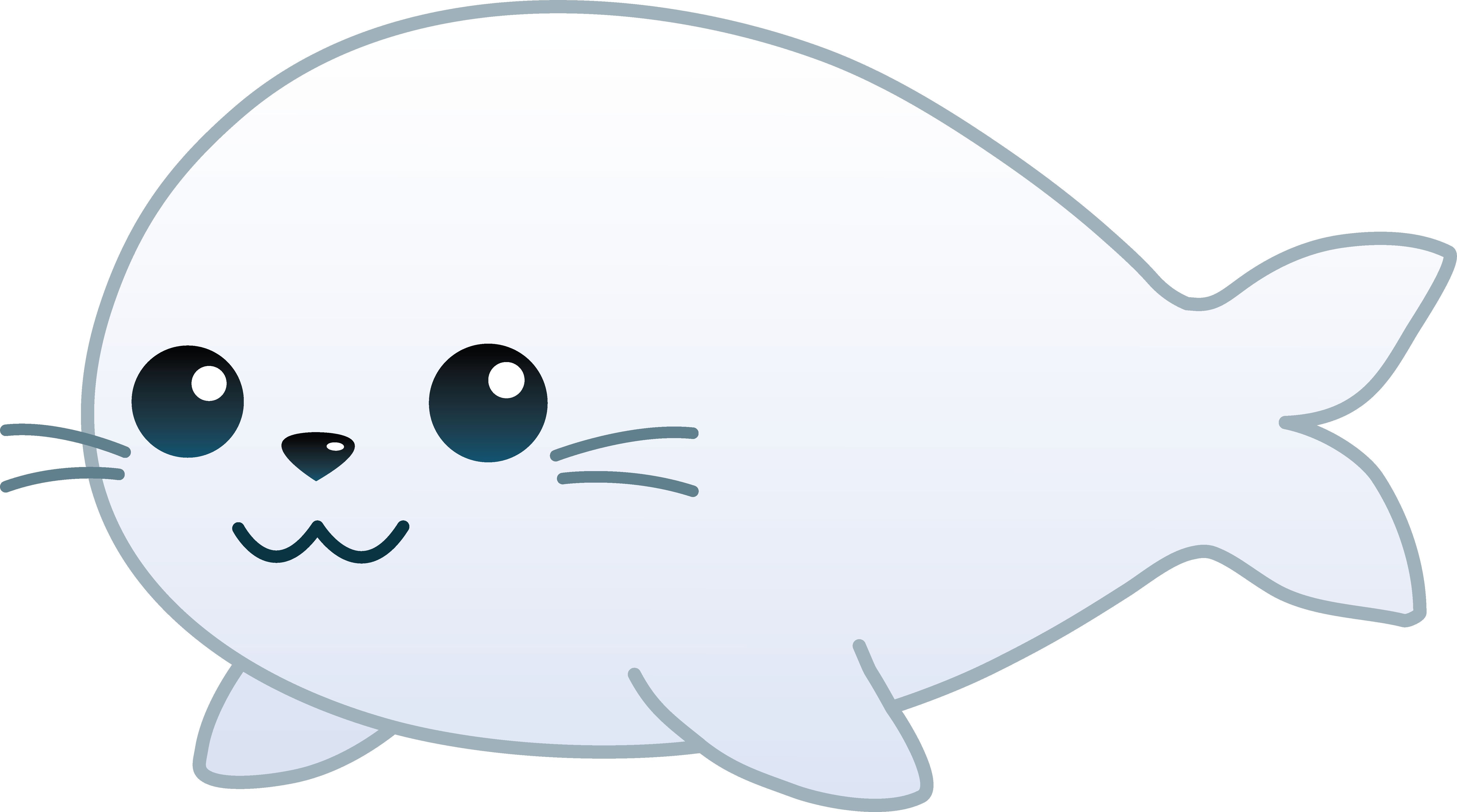 Baby Animals Clipart Free Download Clip Art Free Clip - Baby Seal To Draw (6802x3792)
