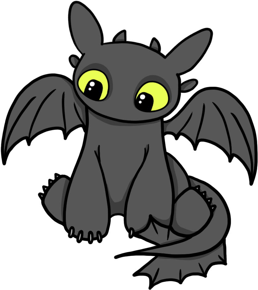 How To Train Your Dragon Clip Art Many Interesting - Train Your Dragon Toothless Cartoon (976x968)