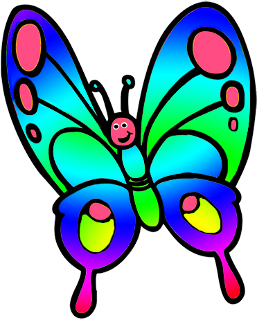 Butterfly Clipart Beautiful Pastel Colored Butterflies - Butterfly Images Clip Art (728x878)
