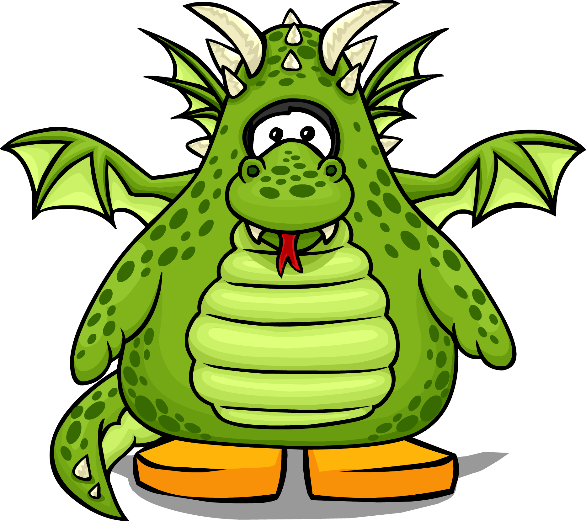 Dragon - Club Penguin Dragon Costume (1868x1661)