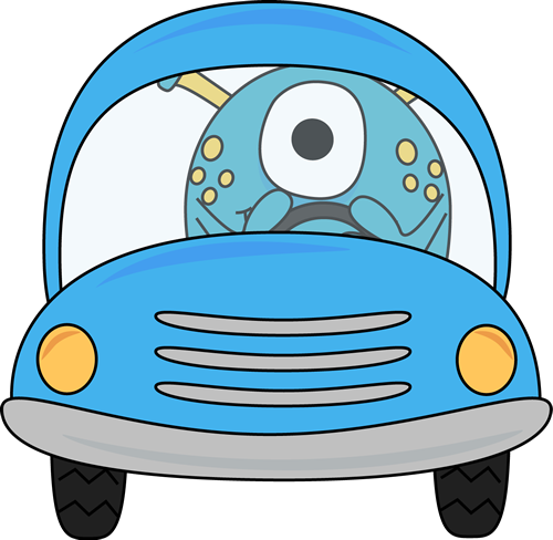 Parking Lot Changes Coming Monday - Monster In Car Clipart (500x488)