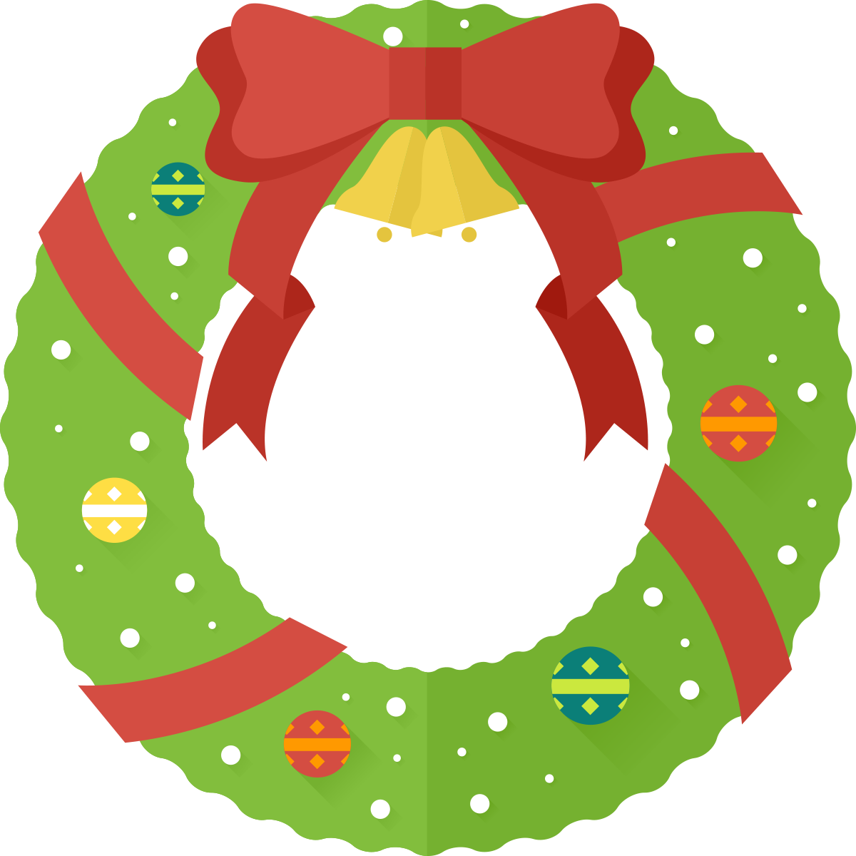 Free To Use & Public - Christmas Wreath Clipart (1200x1200)