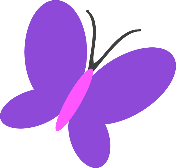 Violet Butterfly Clipart Purple Flip Clip Art At Clker - Butterfly Clip Art Purple (600x571)