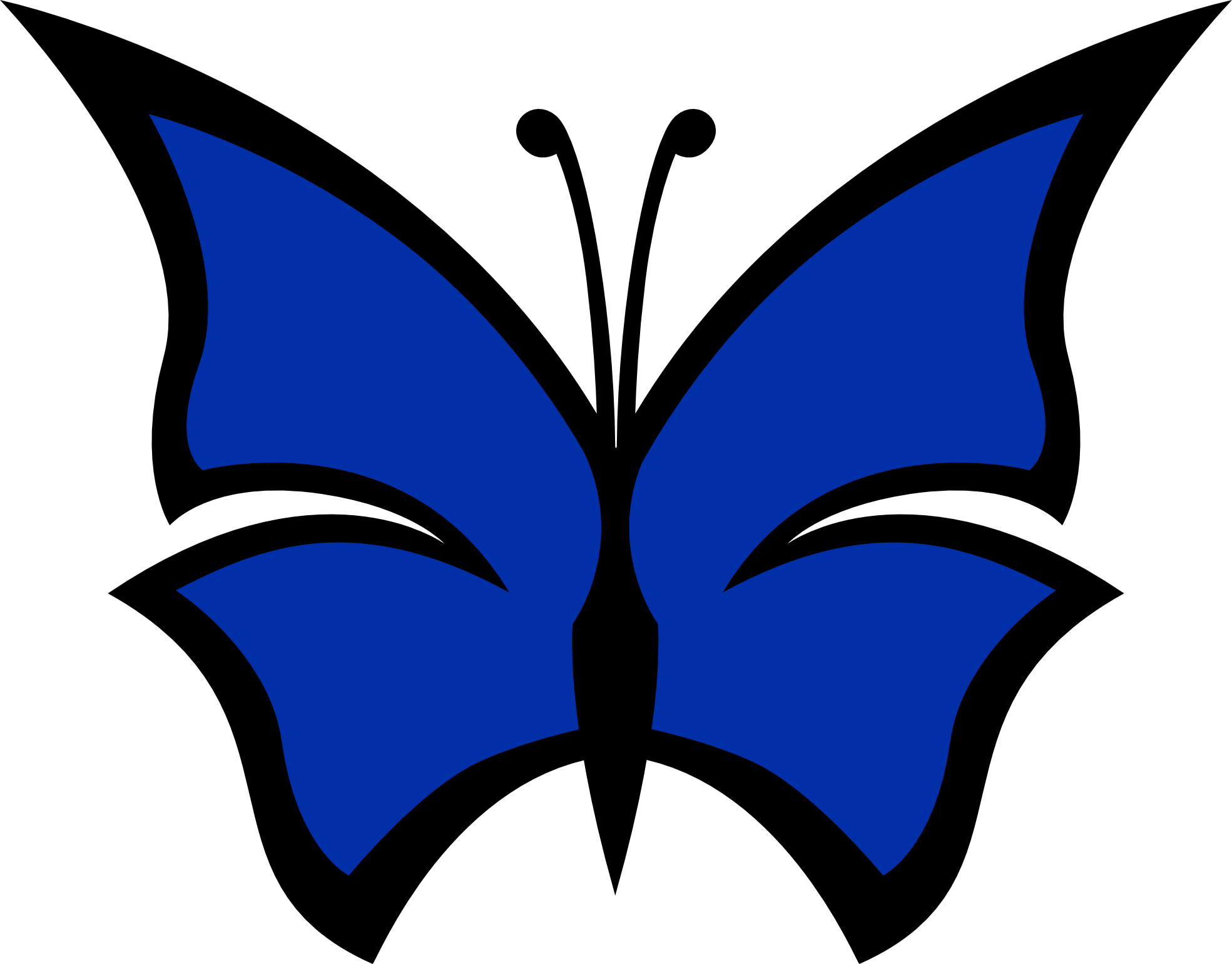 Blue Butterfly Clipart Cliparts And Others Art Inspiration - Butterfly (1969x1540)