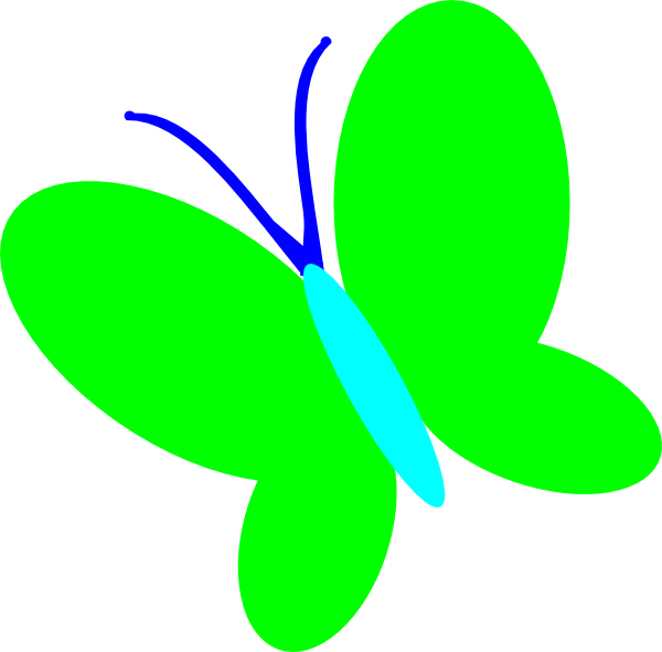 Green Butterfly Clip Art - Butterfly Green Clip Art (600x591)