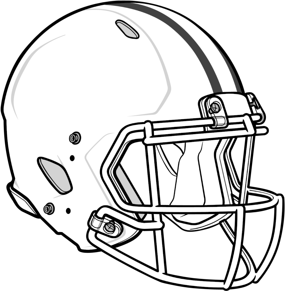 Football Helmet Free Coloring Pages Of Blank Football - Cool Football Helmet Drawings (1001x1023)
