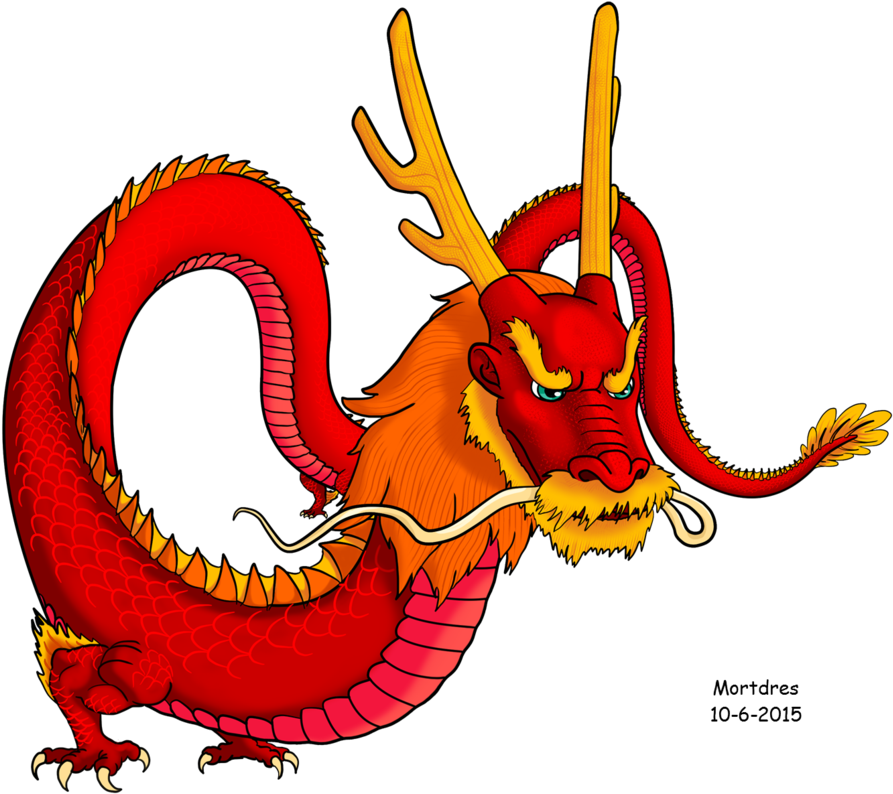 Red Chinese Dragon By Mortdres Red Chinese Dragon By - Chinese Dragon Deviantart Cartoon (1024x854)