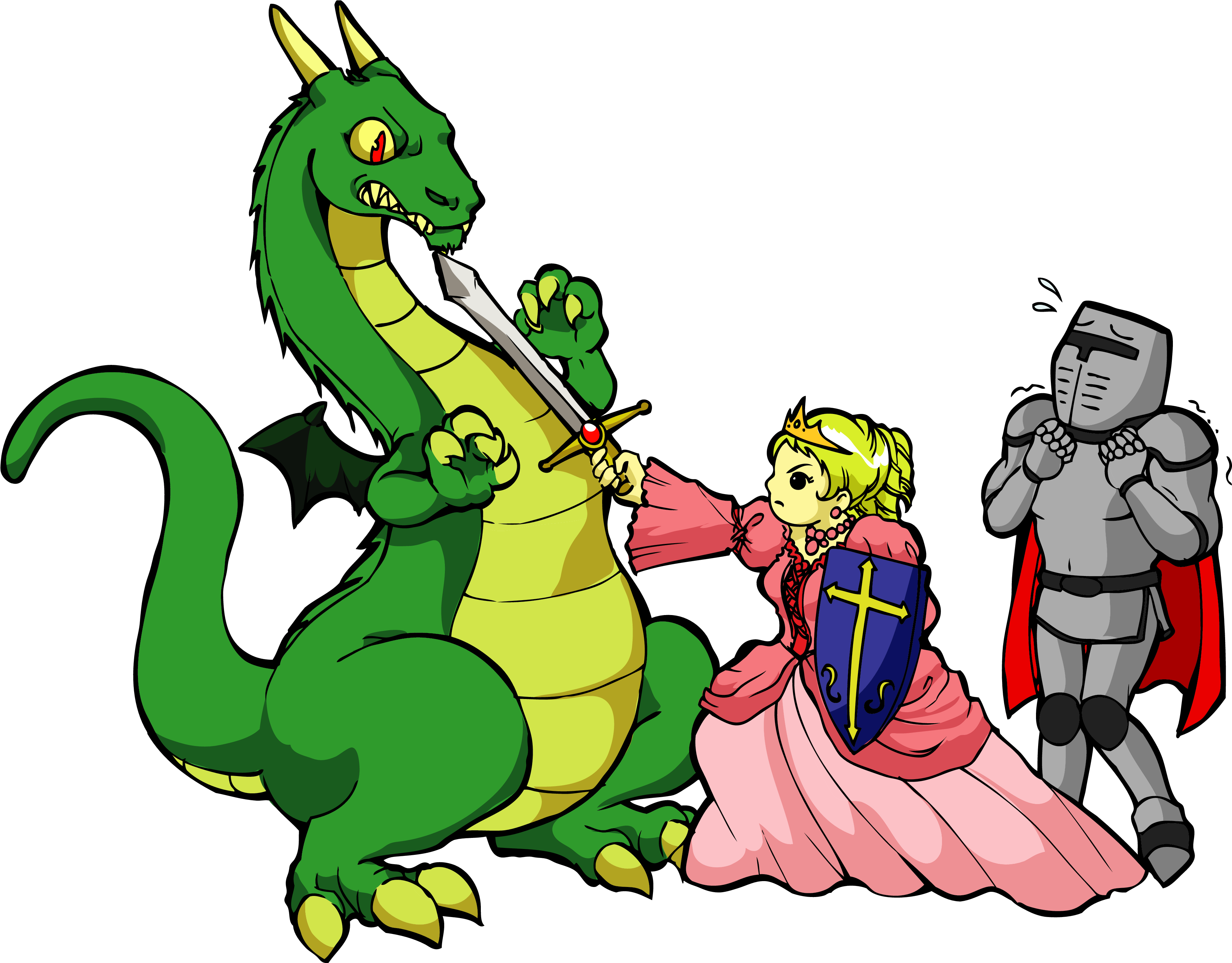 Poems Clip Art - Princess And The Knight (3567x2794)