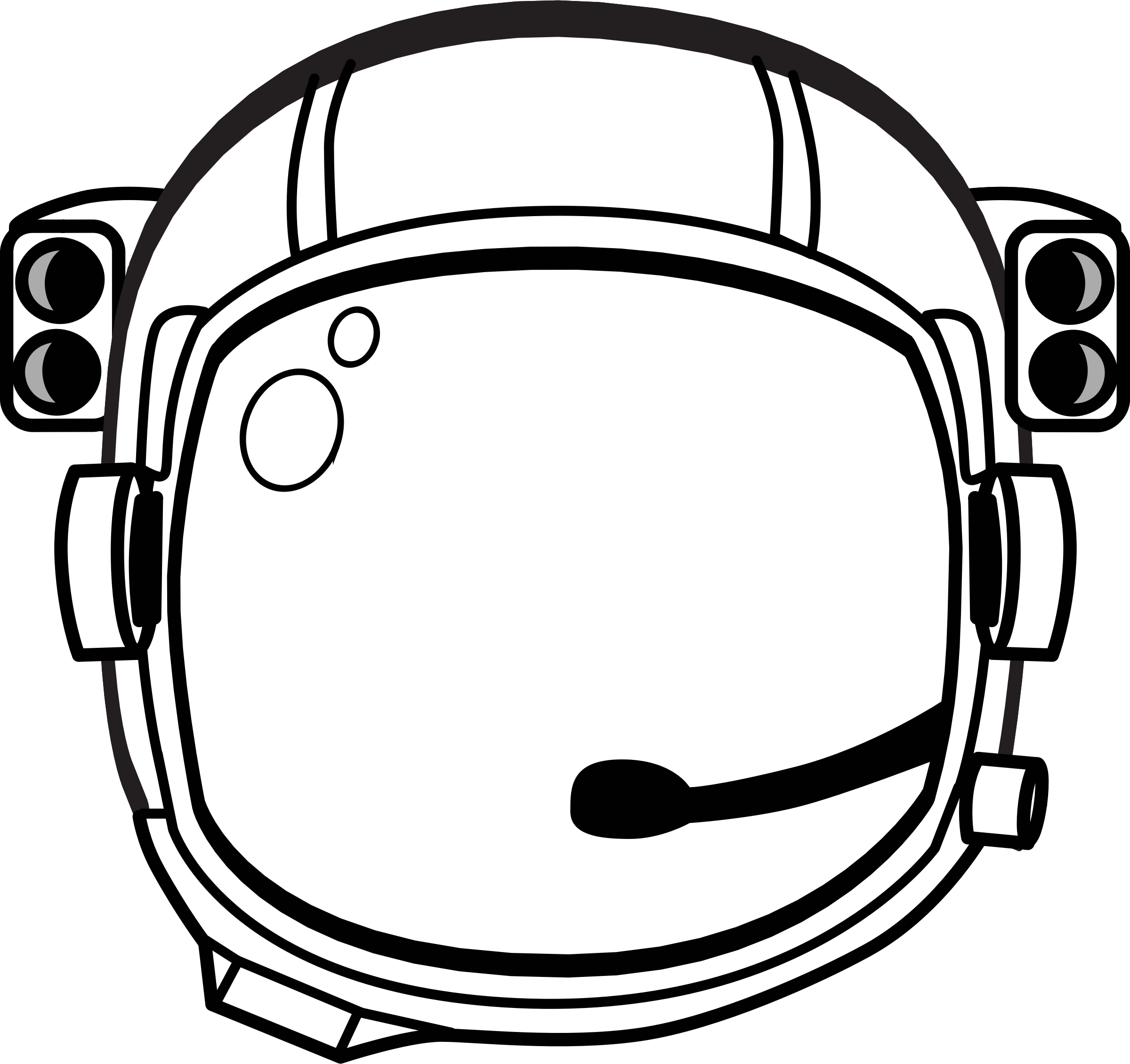 Clipart - Space Helmet Clip Art (2400x2260)