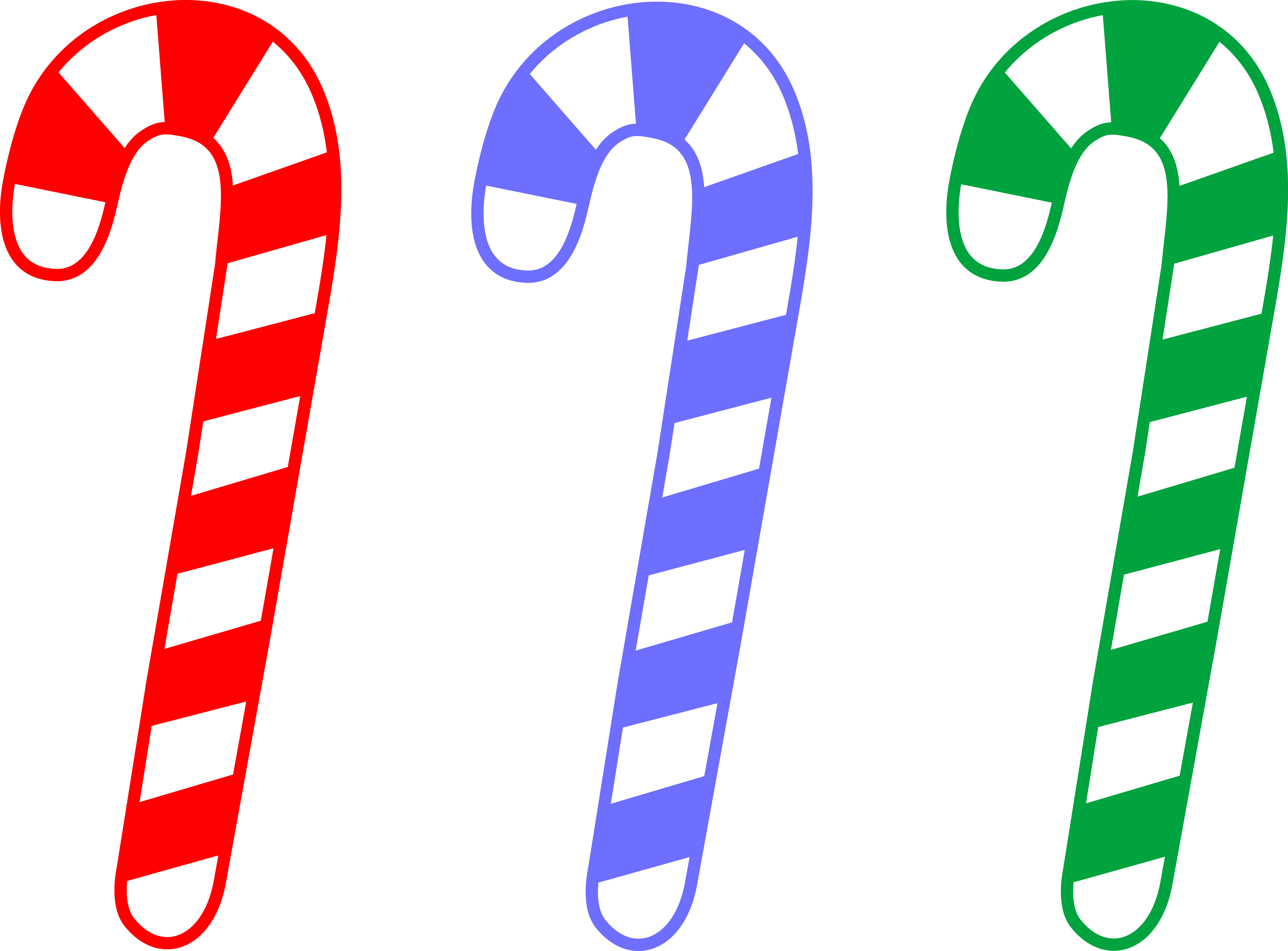 Candy Cane Clipart - Green Candy Cane Clipart (6544x4831)