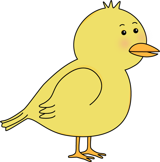 Cute Yellow Bird - Duck (543x550)