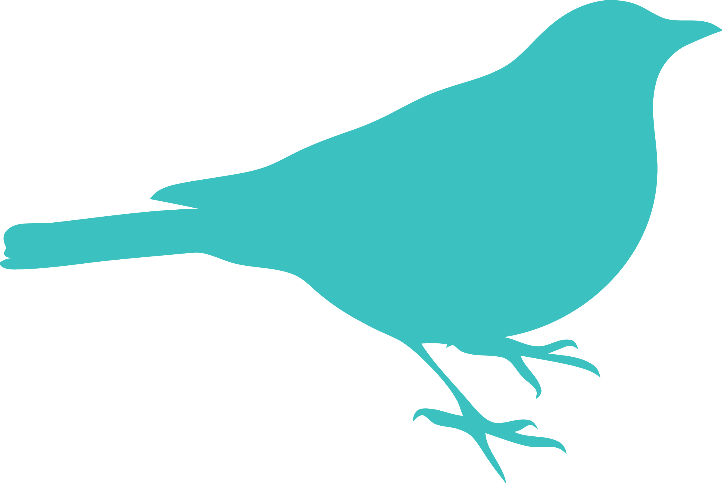 Medium Turquoise Bird Clipart Png - Bird Silhouette Clip Art.
