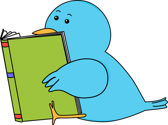 Bird Reading A Book - Bird Feeder (550x409)