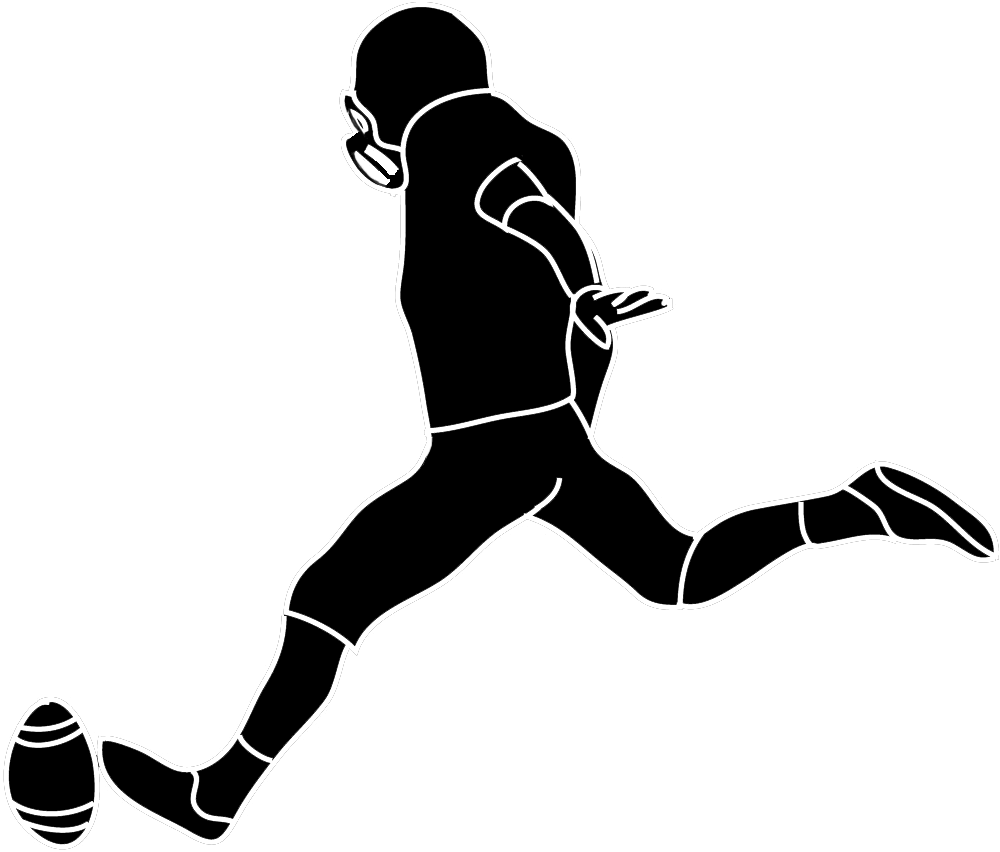 Mean - Football - Player - Clipart - Football Kicker Clipart (1000x852)