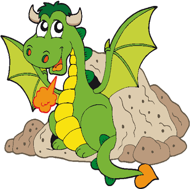 Dragon Clipart Funny - Cute Cartoon Dragon (400x400)
