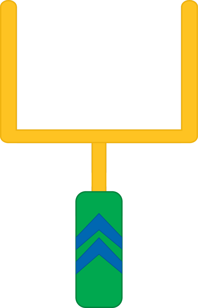 Clip Art Football Field - Football Goal Post Clipart (659x1024)
