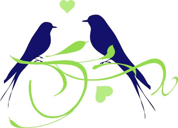 Wedding Love Bird Clip Art - Clip Art Love Birds (600x431)