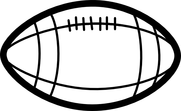 Football Clipart Free Clip Art Images Image - Football Clipart Black And White (600x367)