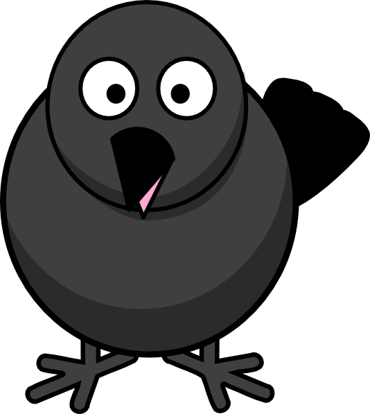 Raven Crow Black Bird Clip Art At Vector Clip Art - Chicken Nuggets Clipart (534x598)