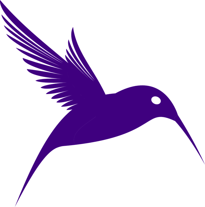 Purple Bird Clipart Love Birds Panda Free Images - Purple Humming Bird Purple Humming Bird Oval Ornament (715x720)