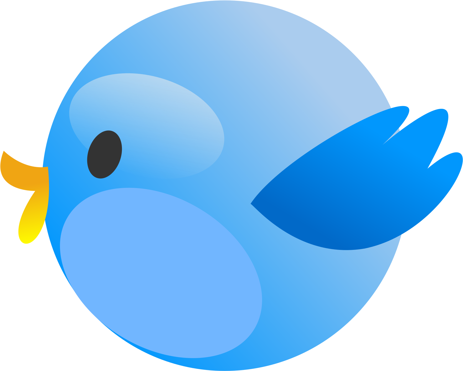 Tweet Bird 2 1979px 214 - Passarinho Azul Vetor Png (2400x1545)