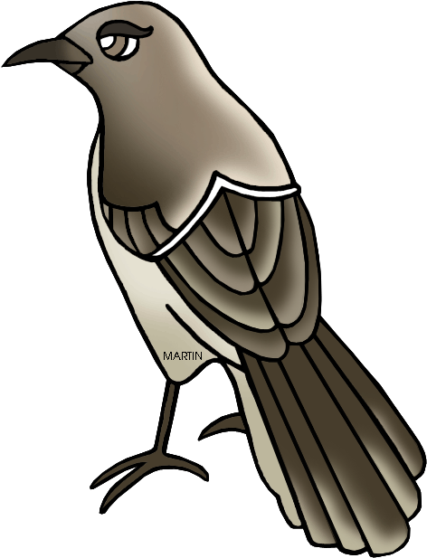 Free Vector Mockingbird Clip Art Clipart - Mockingbird Clipart (533x648)