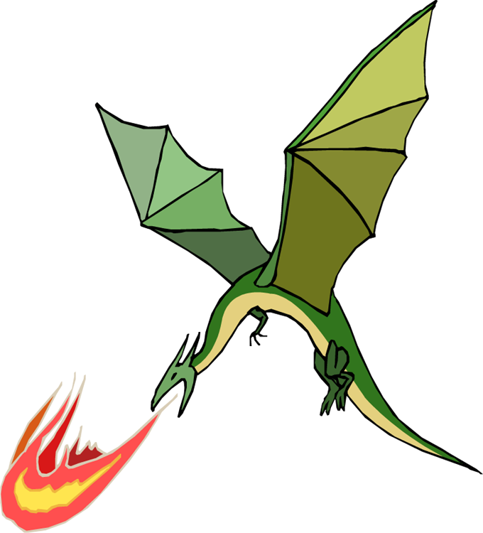 Do Dragons Exhale Fire - Fire Breathing Flying Dragon (680x750)