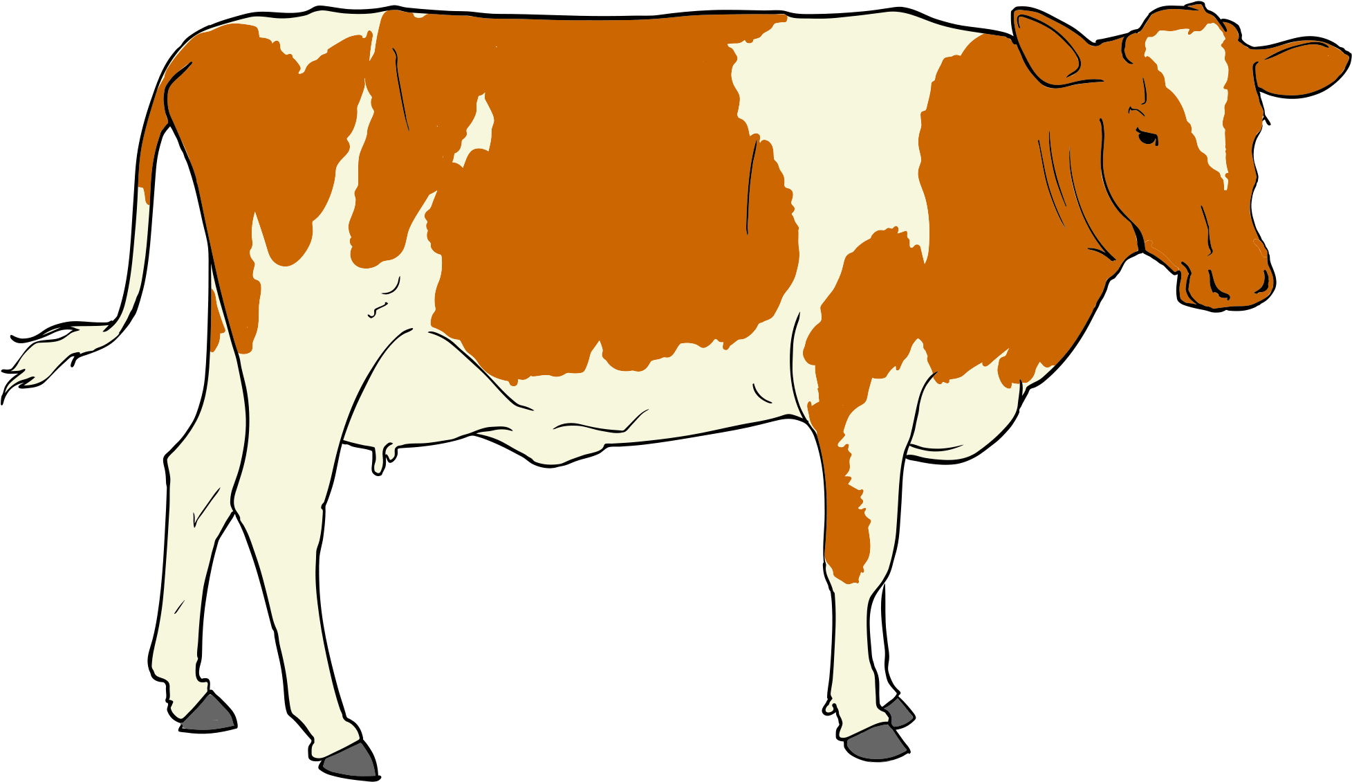 Cow Clipart - Beef Janata Party (2000x1169)