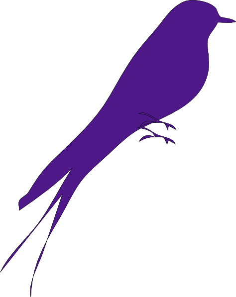 Big Purple Bird Svg Downloads - Purple Bird On Tree Clip Art (474x597)