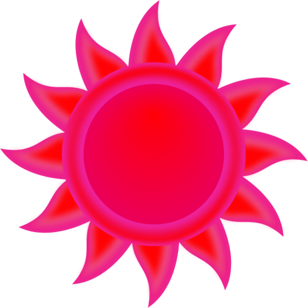 Red Sun Clip Art Clipart Free Download - Free Sun Png Transparent (600x600)