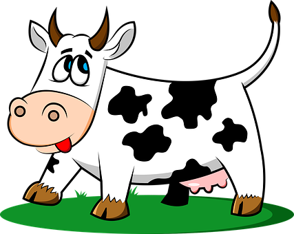 Cow Animal Livestock Farm Animal Nature Ud - Vaca Desenho Png (427x340)