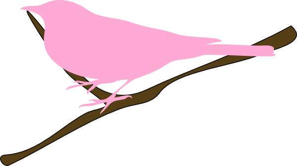 Clip Art Pink Bird (600x336)