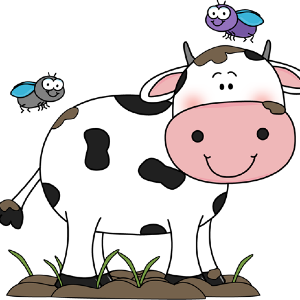 Cute Cow Clipart Cute Cow Clip Art Cow In The Mud With - Cow Cartoon (1024x1024)