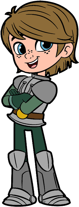 Clod Clod, Garrett Garrett - Nella The Knight Princess Characters (274x701)