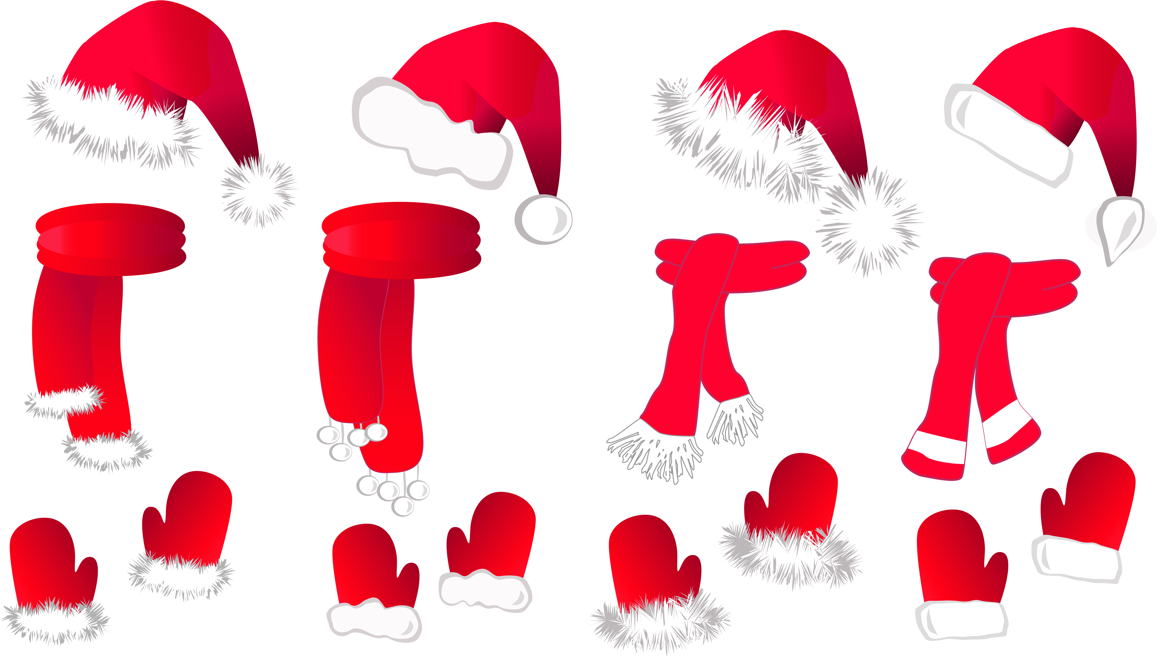 Christmas Clipart Borders Christmas Clipart Free Christmas - Christmas Gloves Png (4048x2314)