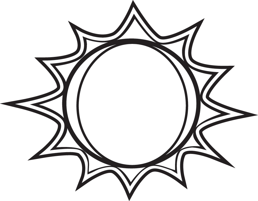 Sun Black And White Black And White Sun Clipart Free - Plants Need --- To Grow Worksheet (896x700)